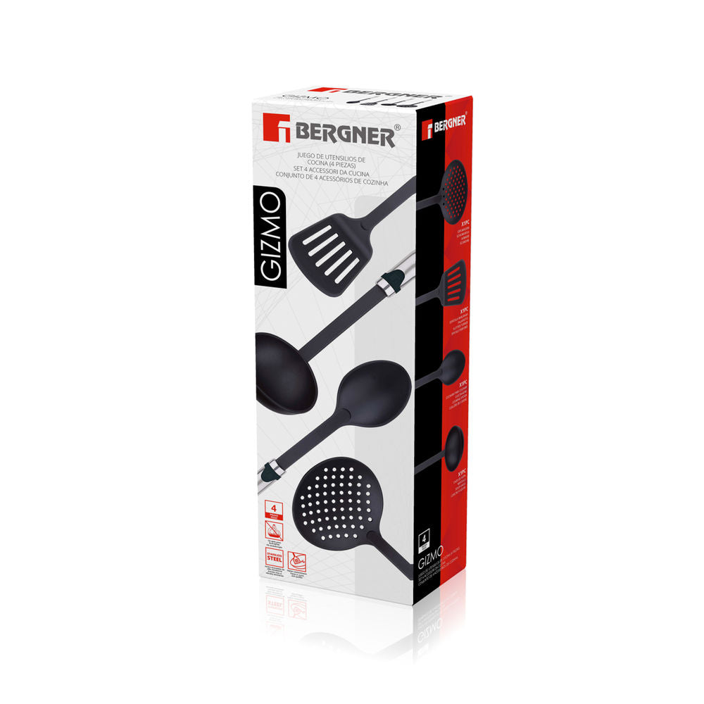 Set of Kitchen Utensils Bergner Stainless steel Nylon (4 pcs)