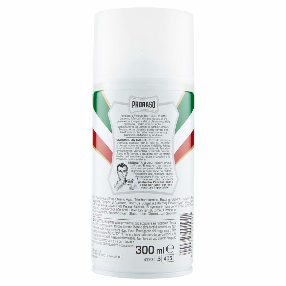 Shaving Foam White Proraso (300 ml)