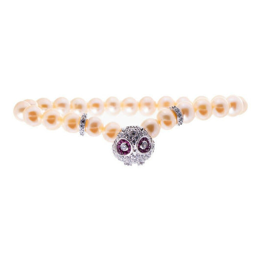 Ladies'Bracelet Lancaster JLA-BR-OWL-1-PE Silver Orange Zircons Sterling silver 16 mm