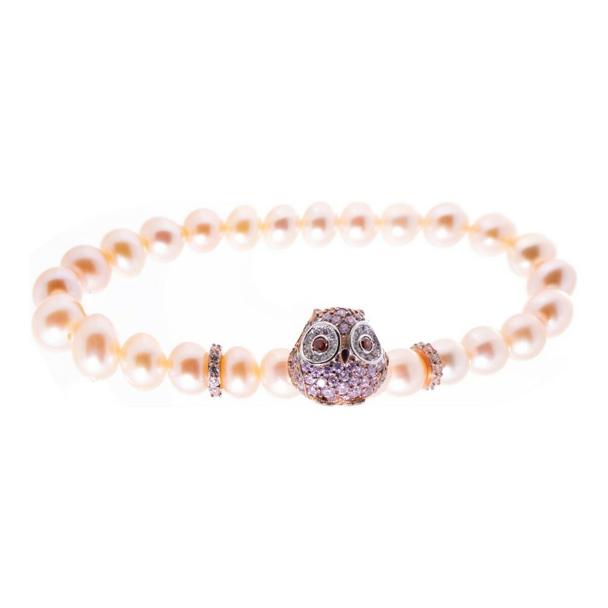 Ladies'Bracelet Lancaster JLA-BR-OWL-2-PE Orange Zircons Sterling silver 16 mm Pink