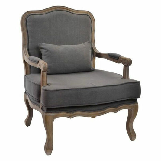 Armchair DKD Home Decor Grey Wood Polyester (70 x 66 x 94 cm)
