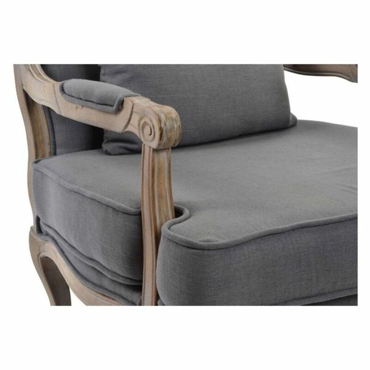 Armchair DKD Home Decor Grey Wood Polyester (70 x 66 x 94 cm)