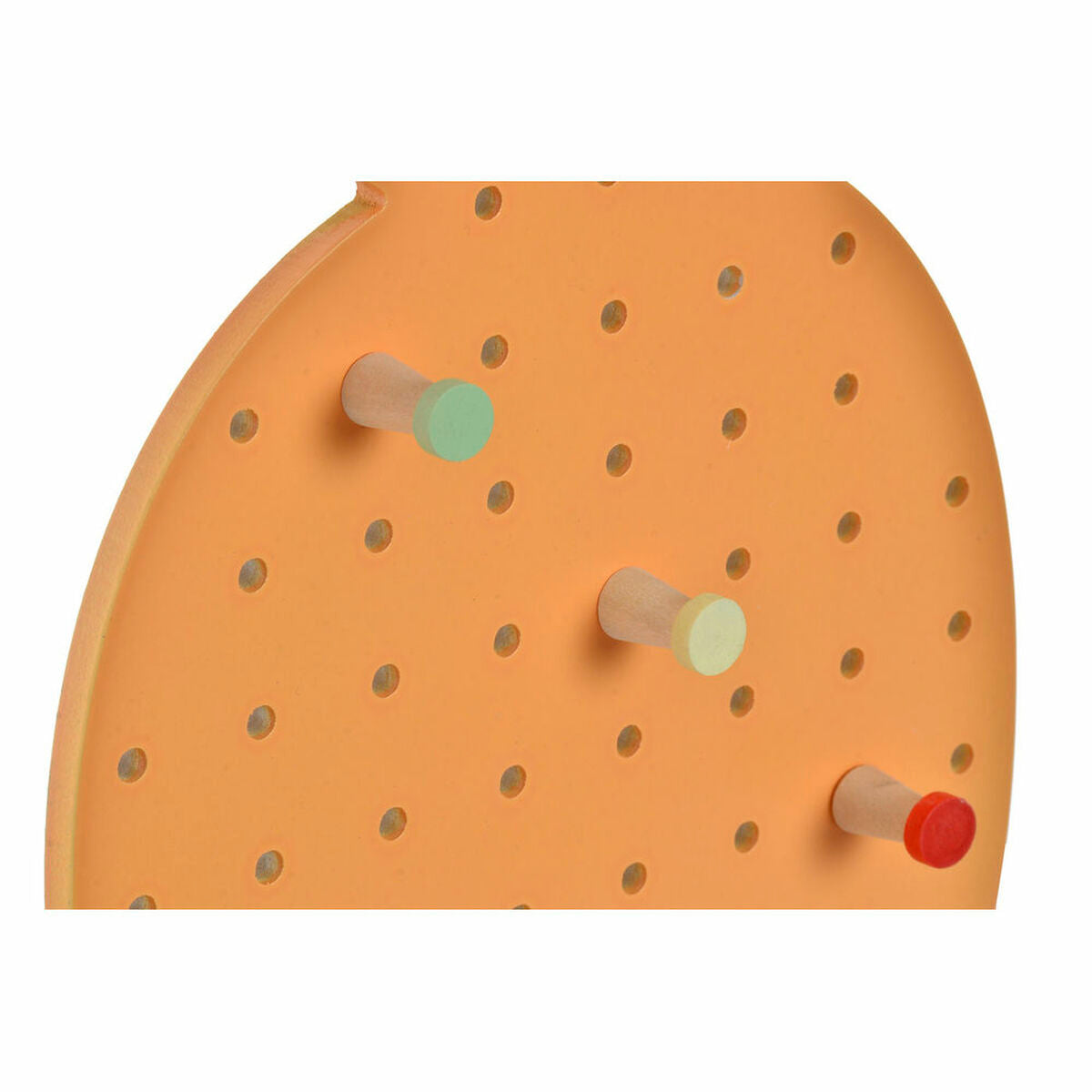 Coat rack DKD Home Decor Orange Wood Pineapple (21.5 x 1 x 37.5 cm)