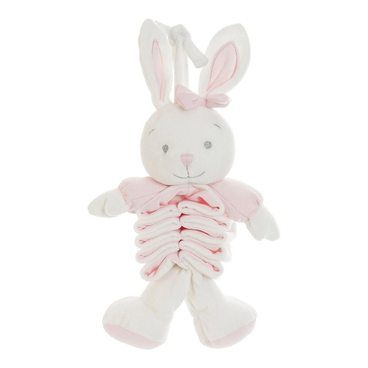 Fluffy toy DKD Home Decor Pink Celeste (19 x 8 x 27 cm) (2 pcs)