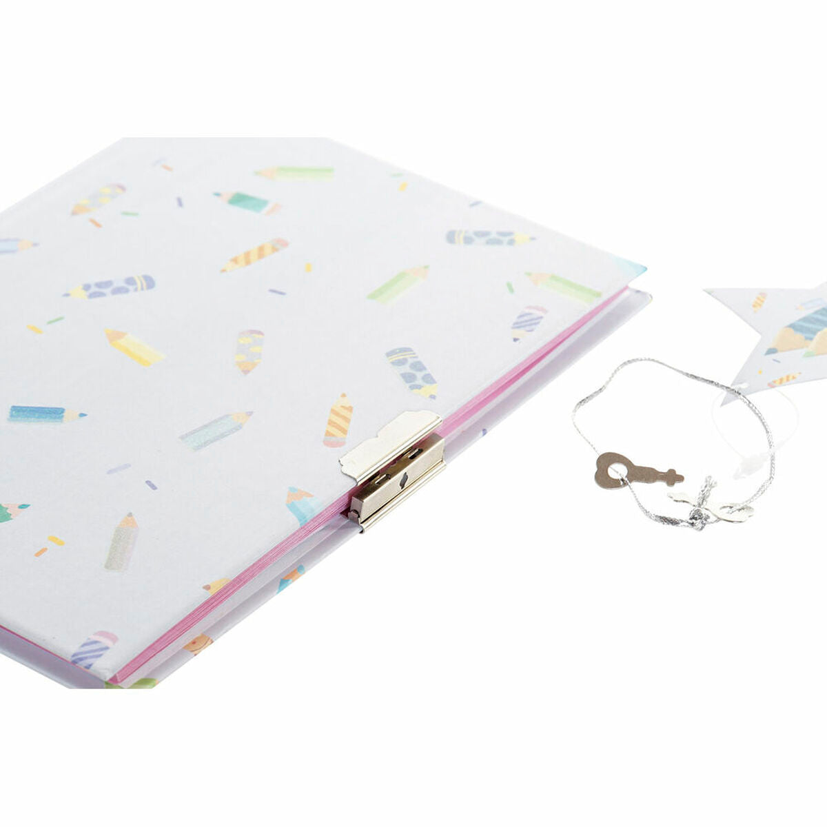 Diary with accessories DKD Home Decor Blue Pencils (15.3 x 3.8 x 20 cm) (13.3 x 0.7 x 18 cm)