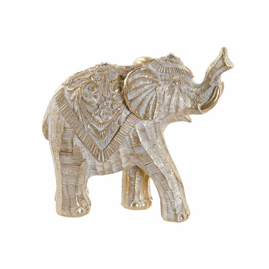 Decorative Figure DKD Home Decor Elephant Resin (17 x 7.5 x 15 cm)