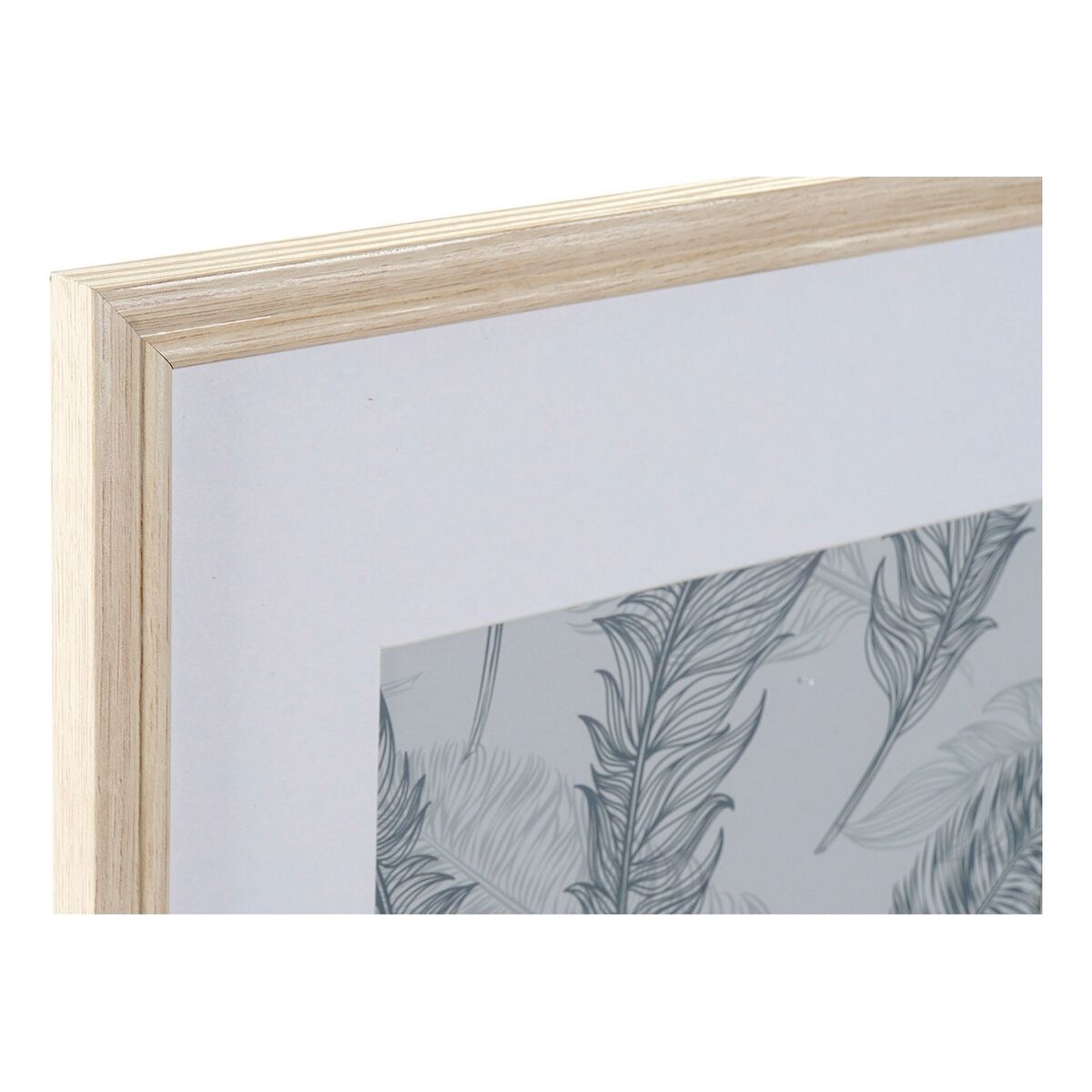 Photo frame DKD Home Decor S3011531 Crystal Natural Paper Tropical MDF Wood (48 x 6 x 34 cm)