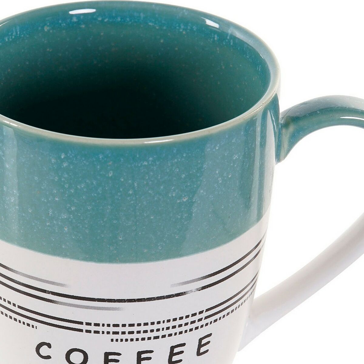 Mug DKD Home Decor Multicolour Rubber wood Stoneware (300 ml) (5 pcs)