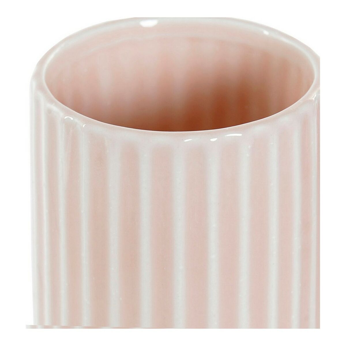 Toothbrush Holder DKD Home Decor Pink Stoneware (7.2 x 7.2 x 11.5 cm)