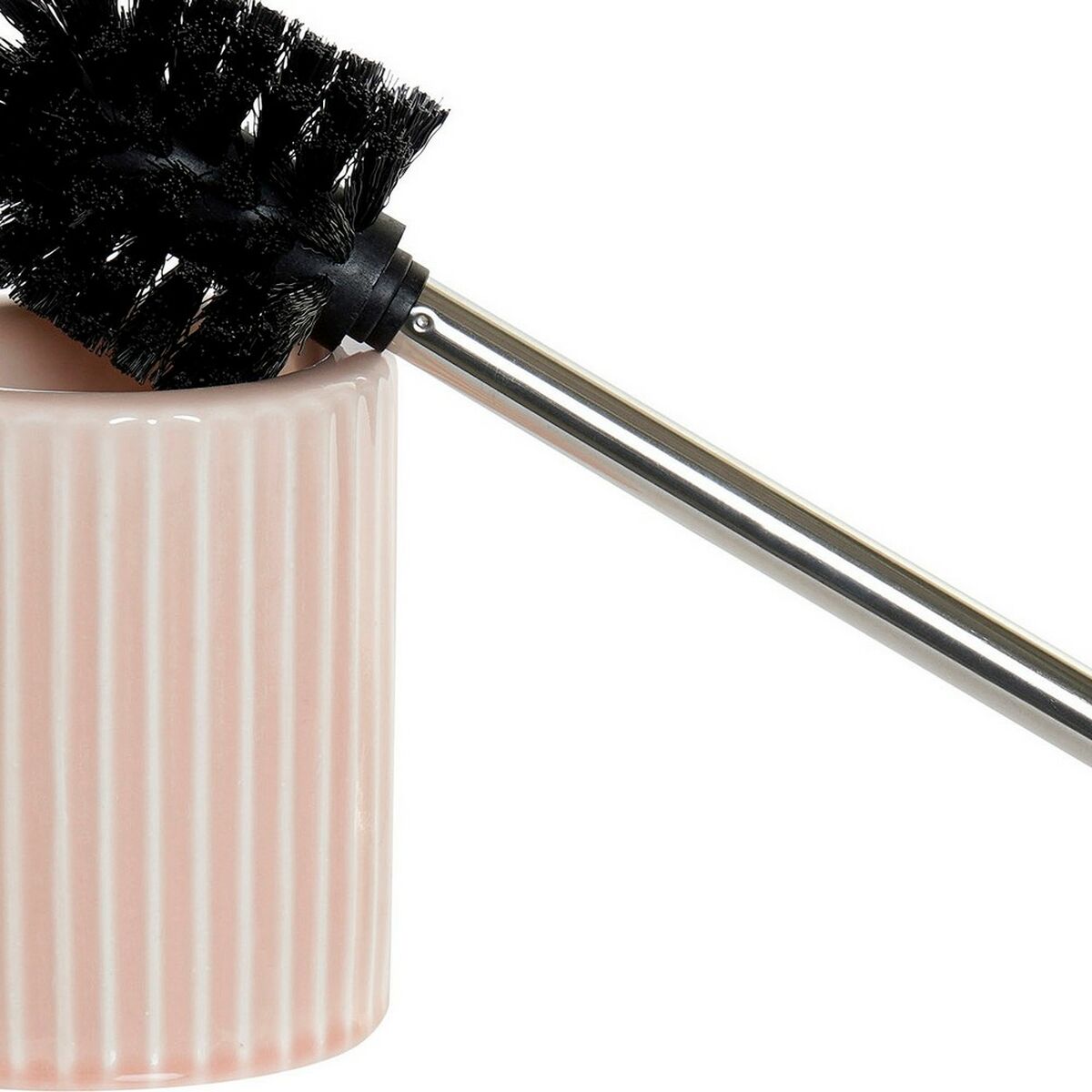 Toilet Brush DKD Home Decor Pink Steel Stoneware Polypropylene (PP) (11 x 40.5 x 11 cm)
