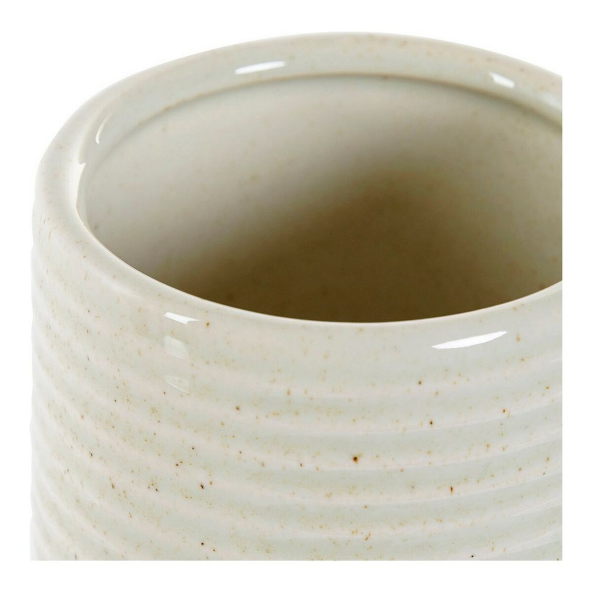 Toothbrush Holder DKD Home Decor Green Stoneware (7.5 x 7.5 x 10.5 cm)