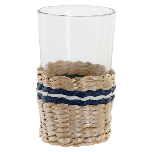 Set of glasses DKD Home Decor Metal Crystal Rattan (2 pcs) (330 ml)