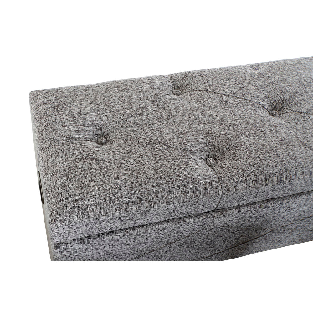 Chest DKD Home Decor Black Grey Linen Wood (4 pcs)