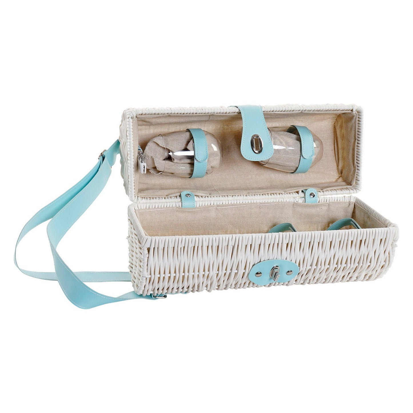 Basket DKD Home Decor Picnic wicker (6 pcs)