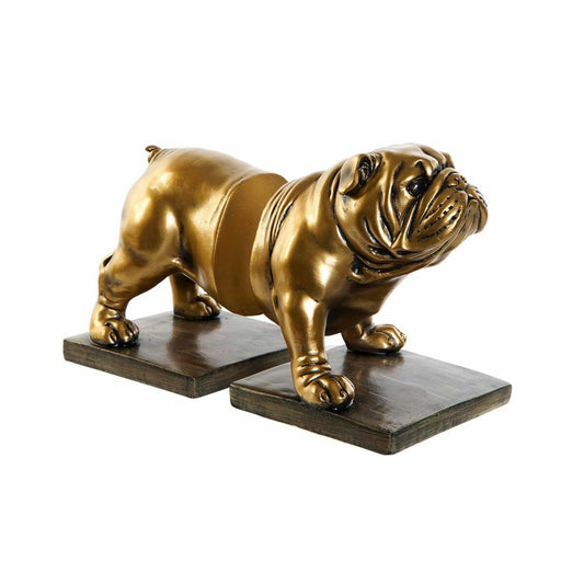 Bookend DKD Home Decor Bulldog Resin Dog (11 x 12 x 14 cm) (11 x 12 x 15 cm) (11 cm) (2 pcs)