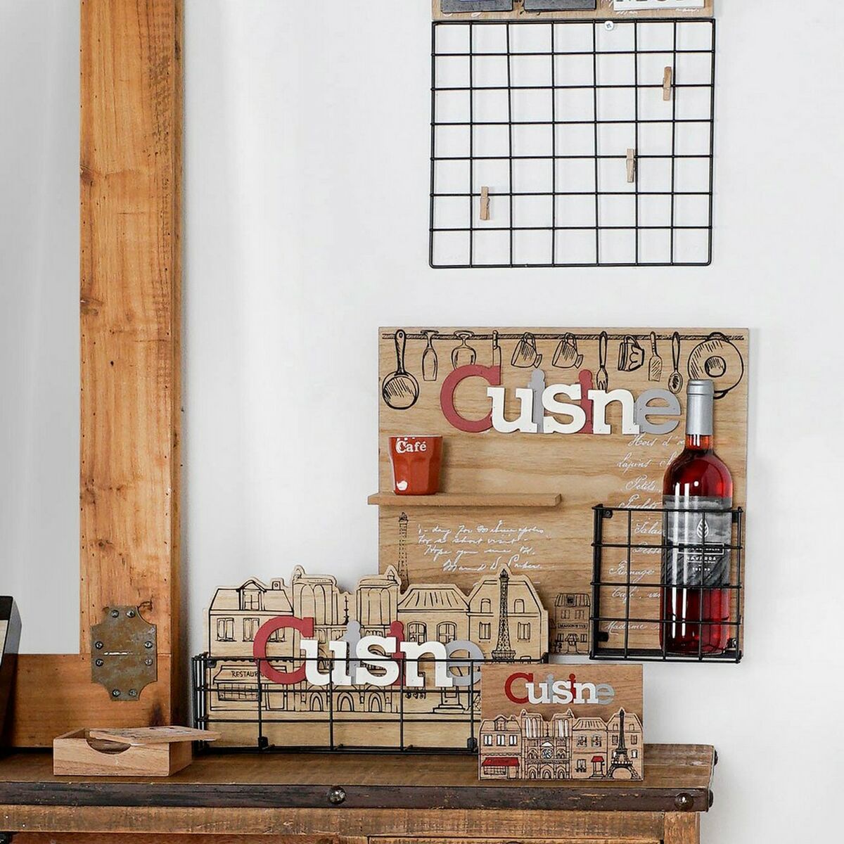 Napkin holder DKD Home Decor Cusine MDF Wood