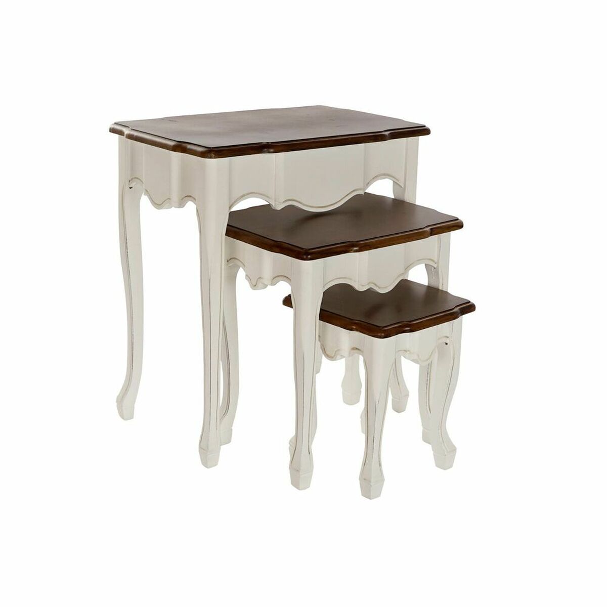 Set of 3 tables DKD Home Decor White (3 pcs) (60 x 40 x 66 cm)