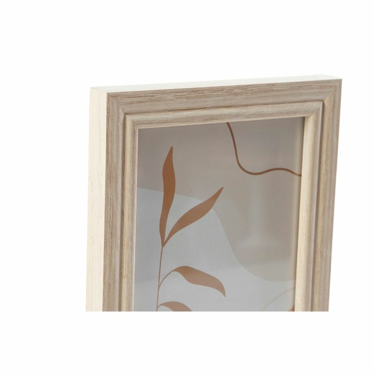 Wall photo frame DKD Home Decor Crystal Natural Brown Modern MDF Wood (32,5 x 1,5 x 45 cm)