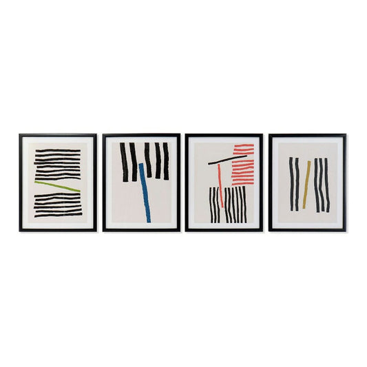 Painting DKD Home Decor Lines Abstract Modern (35 x 3 x 45 cm) (4 Units)