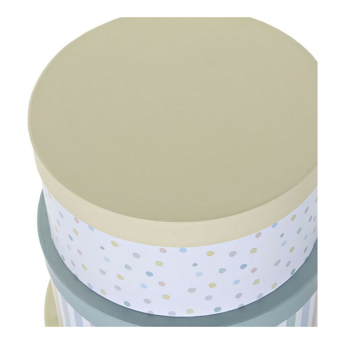 Set of decorative boxes DKD Home Decor Circular Cardboard (10 pcs)