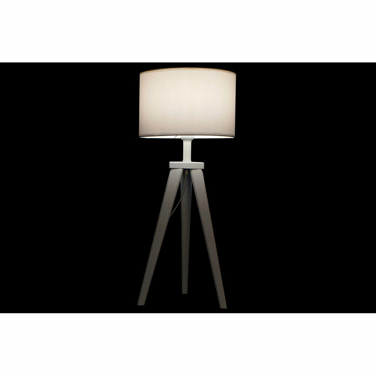 Desk lamp DKD Home Decor White Polyester Wood 220 V 50 W (30 x 30 x 72 cm)