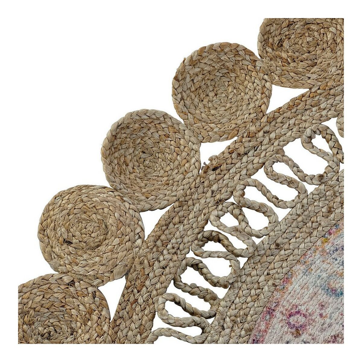 Carpet DKD Home Decor Jute Boho (160 x 160 x 0.5 cm)