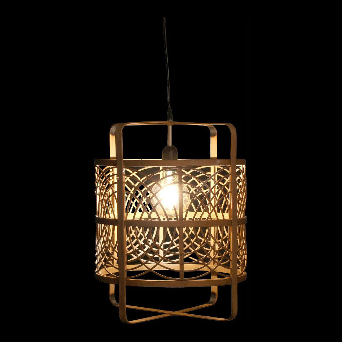 Ceiling Light DKD Home Decor Bamboo Rattan (37 x 37 x 46 cm)