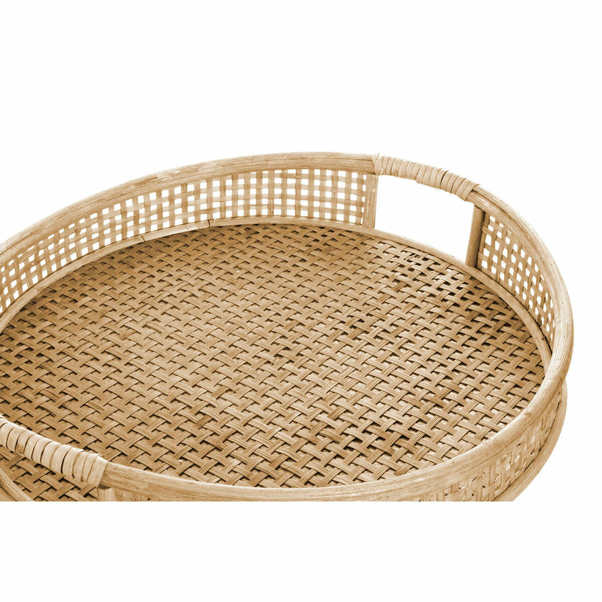 Tray DKD Home Decor Bamboo (2 pcs)