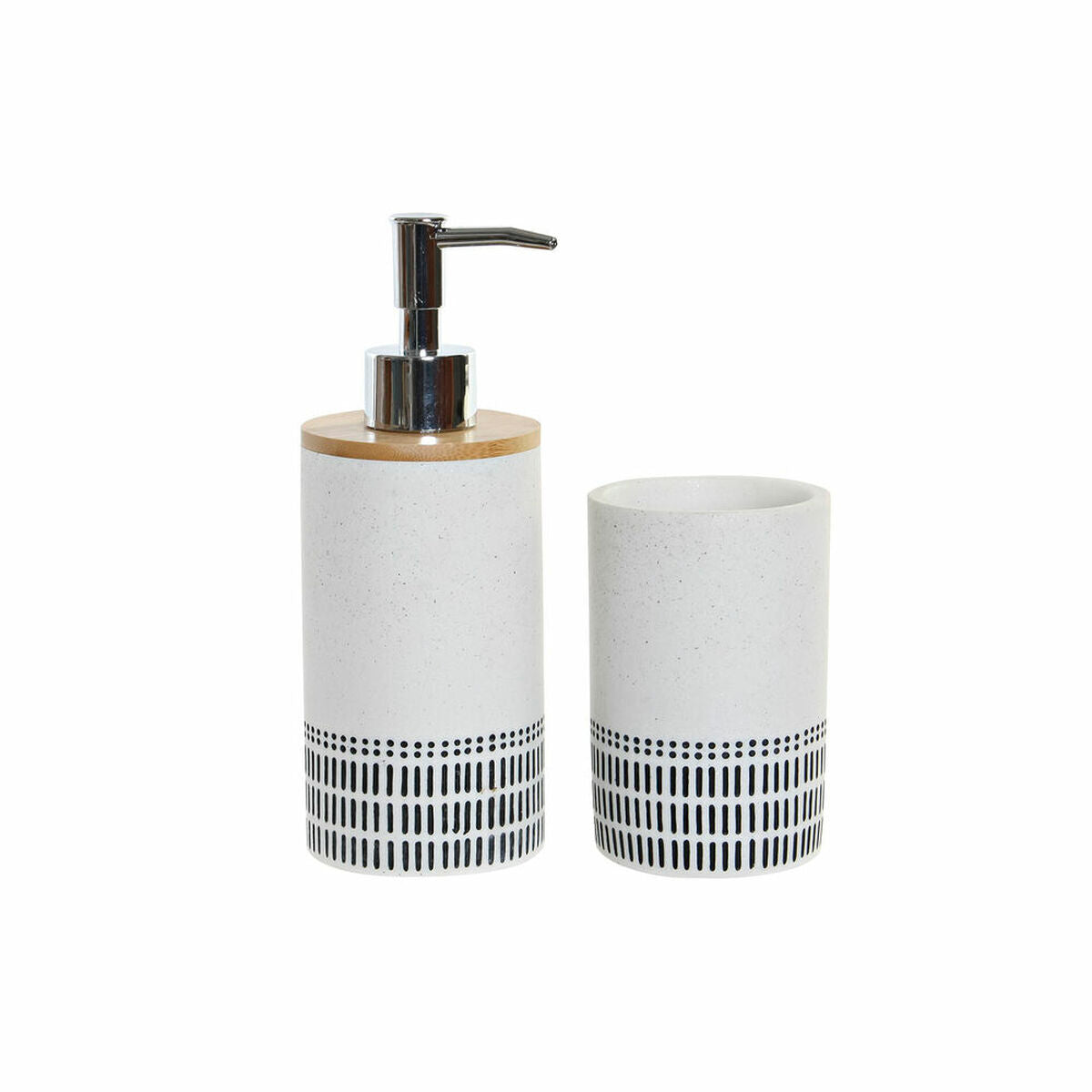 Bath Set DKD Home Decor Bamboo Dolomite Loft (2 pcs)