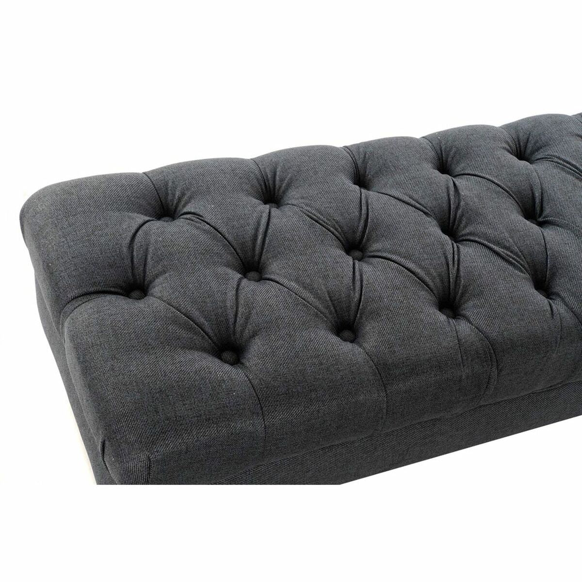 Bench DKD Home Decor Natural Blue Polyester Rubber wood (158 x 50 x 42 cm)