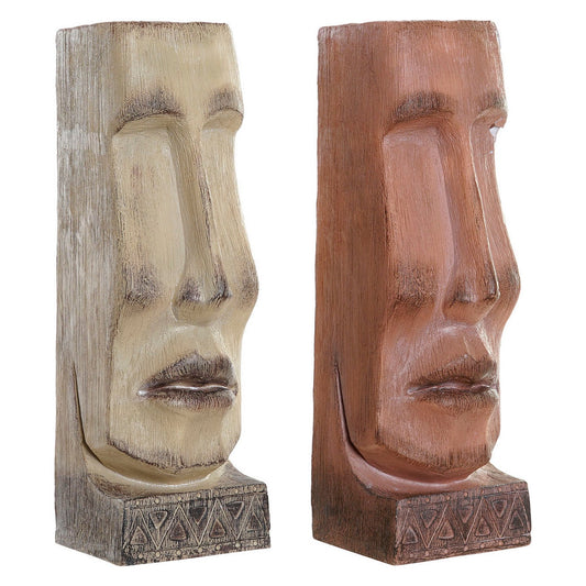 Planter DKD Home Decor Beige Resin Terracotta (2 pcs) (16 x 17 x 49 cm)