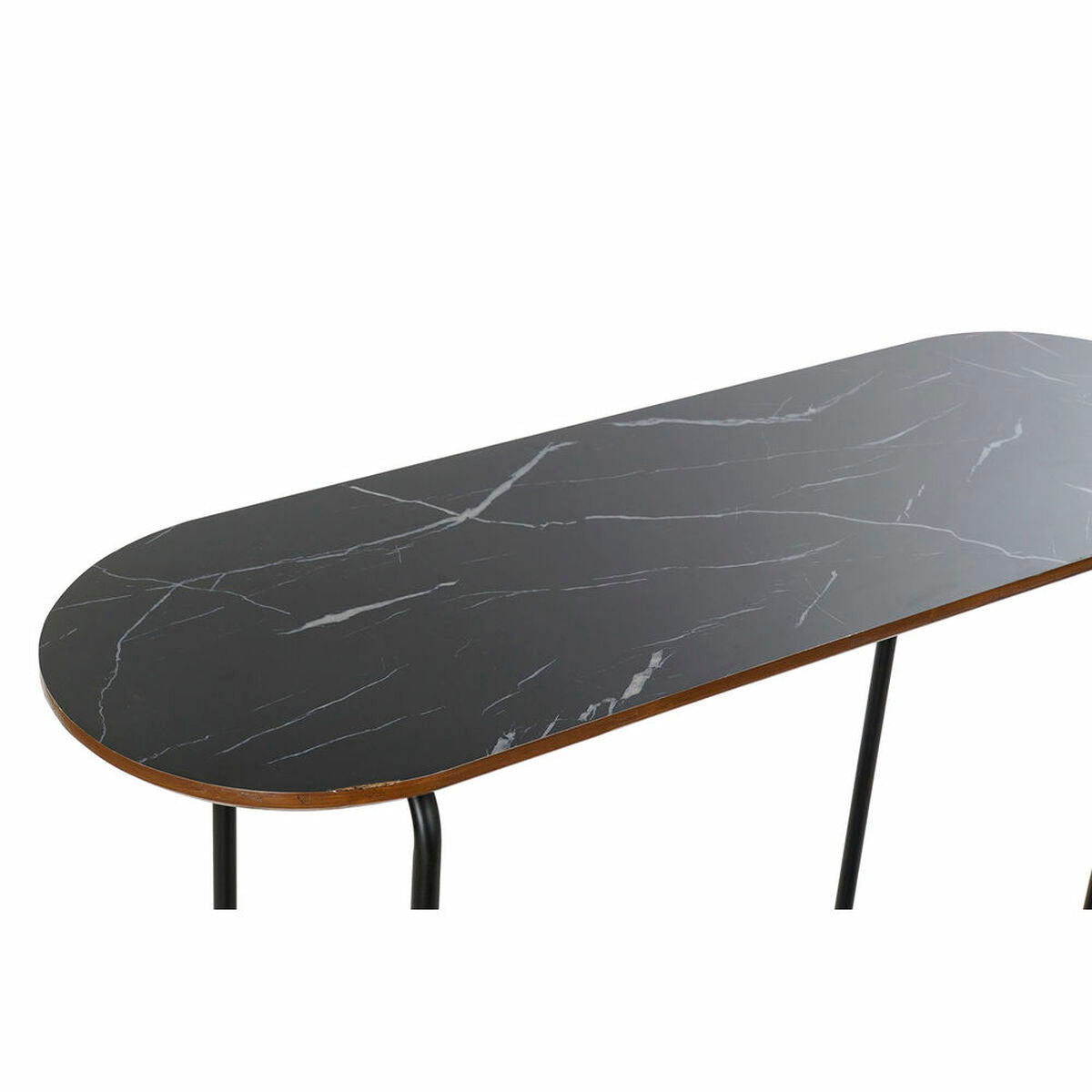 Console DKD Home Decor Black Wood Crystal Iron (90 x 30 x 80 cm)