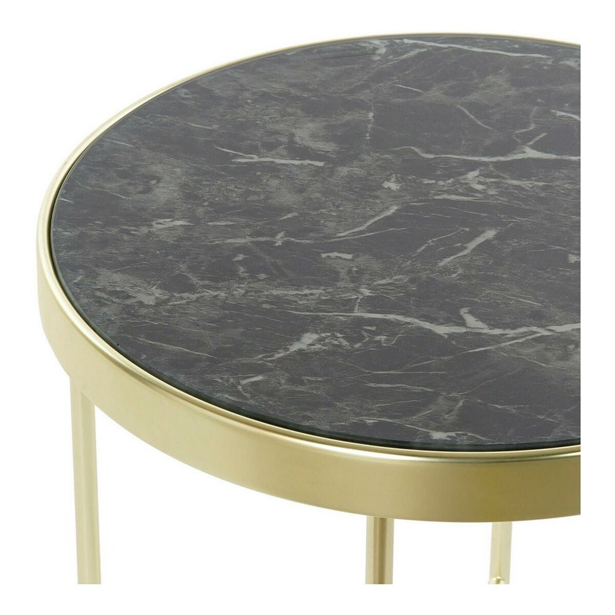 Side table DKD Home Decor Crystal Steel (42 x 42 x 46 cm)