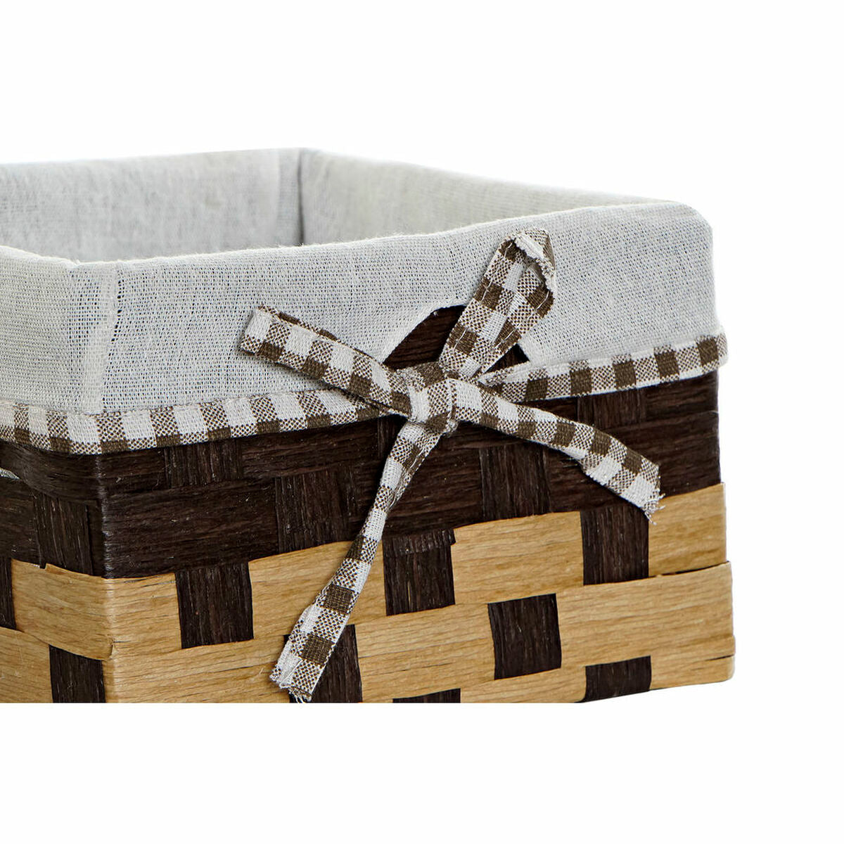 Basket set DKD Home Decor Baths Linen Fibre Traditional (3 pcs)