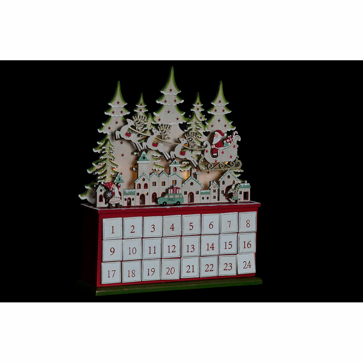 Advent Calendar DKD Home Decor Wood (32 x 8.5 x 38 cm)