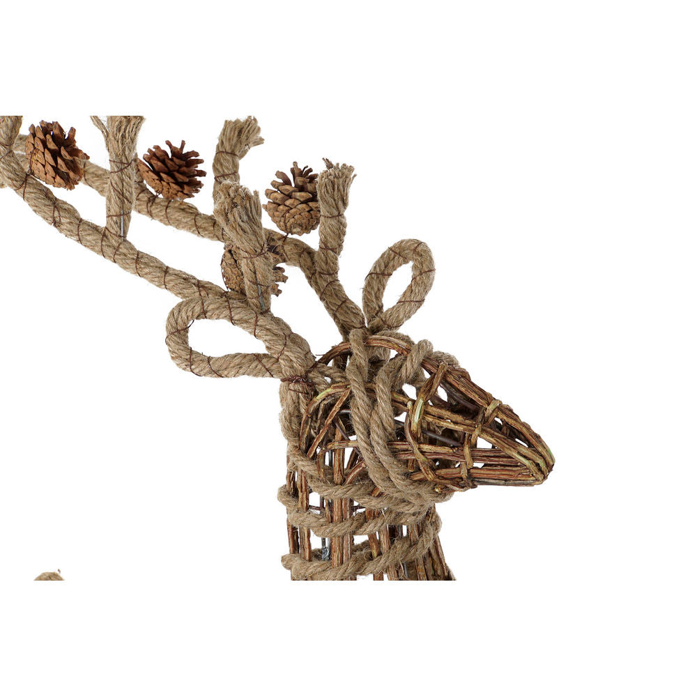 Christmas bauble DKD Home Decor Reindeer wicker (53 x 19 x 90 cm)