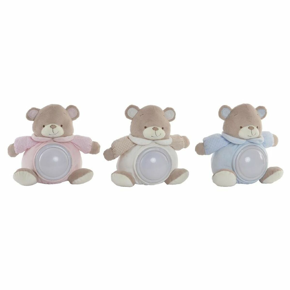 Fluffy toy DKD Home Decor Beige Polyester Celeste Light Pink (3 pcs) (26 x 15 x 22 cm)