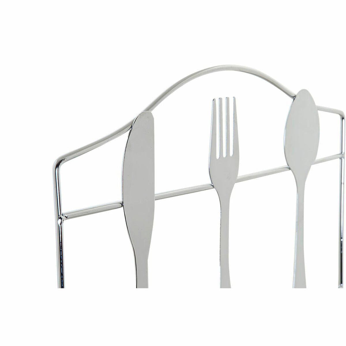 Stand DKD Home Decor Pieces of Cutlery Silver Metal (23 x 15 x 22 cm)