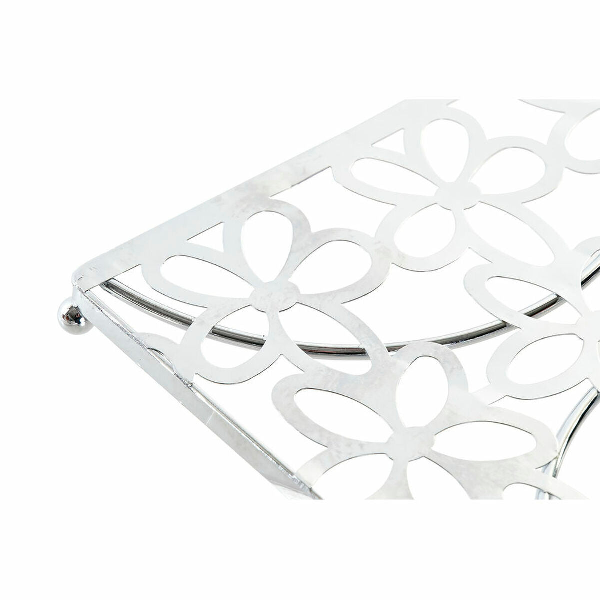 Table Mat DKD Home Decor Silver Metal (18 x 18 x 1.5 cm)