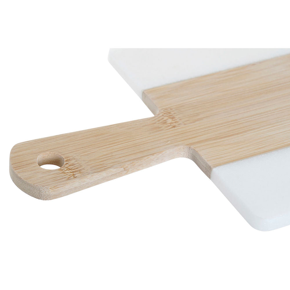 Cutting board DKD Home Decor White Bamboo Marble (38 x 18 x 1 cm)