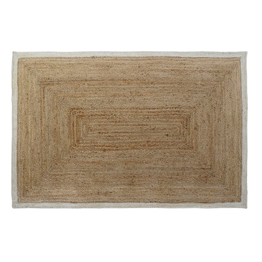 Carpet DKD Home Decor White Jute Light brown (200 x 290 x 1 cm)