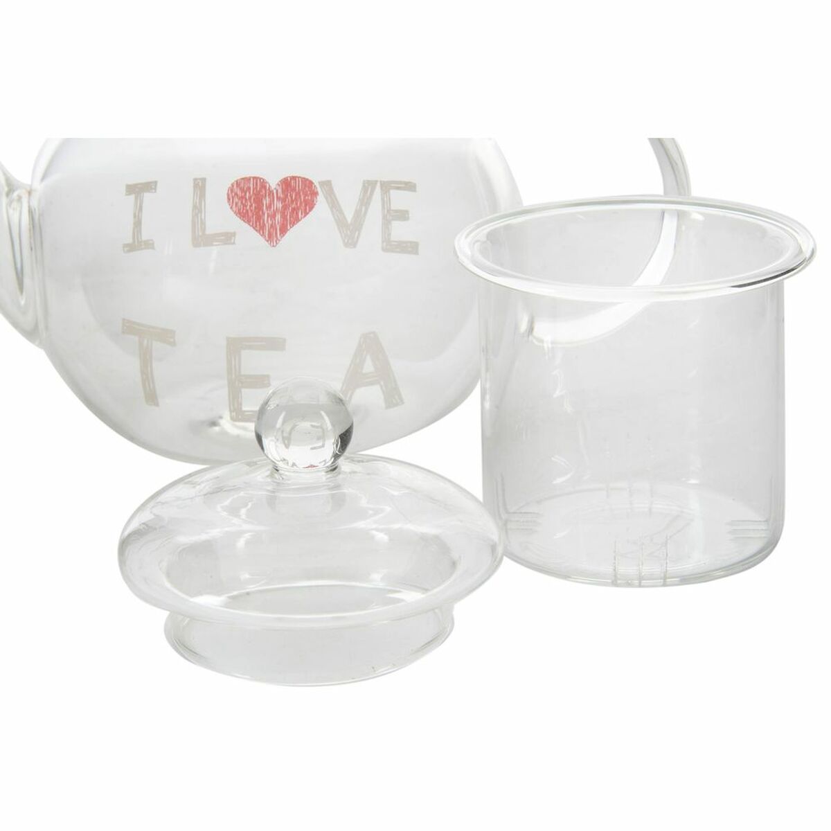 Teapot DKD Home Decor Transparent (250 ml) (14 x 8 x 15 cm)