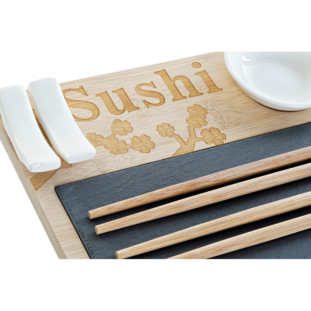 Sushi Set DKD Home Decor Bamboo Board (9 pcs) (28,5 x 18,5 x 2,6 cm)