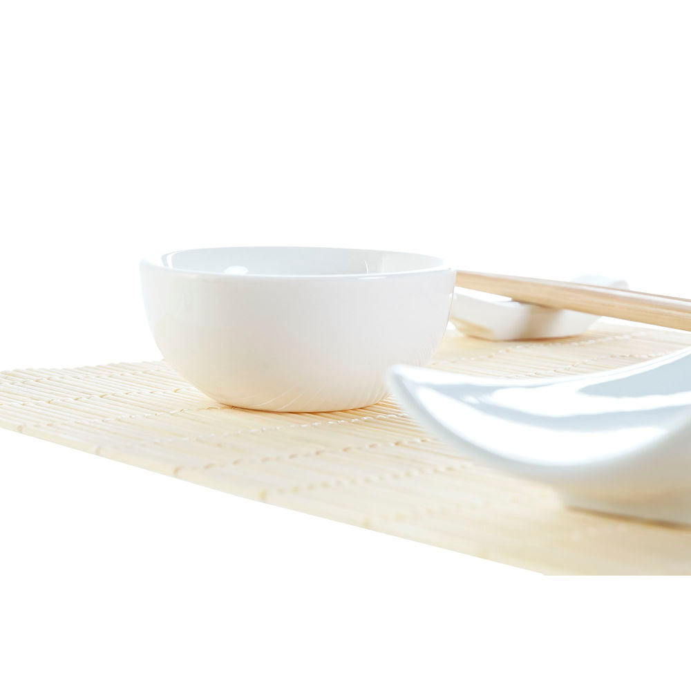 Sushi Set DKD Home Decor Bamboo Stoneware (28,5 x 19,5 x 3,3 cm)