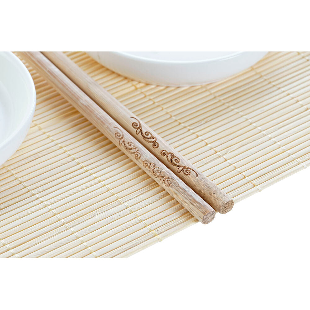 Sushi Set DKD Home Decor Bamboo Stoneware (7 pcs) (28,8 x 19,8 x 3 cm)