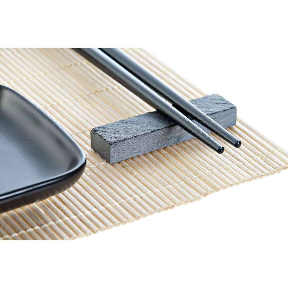 Sushi Set DKD Home Decor Bamboo Stoneware (7 pcs) (27,8 x 17,8 x 3 cm)
