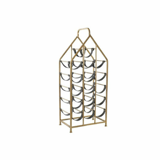 Bottle rack DKD Home Decor Black Golden Metal Polyurethane (37.5 x 24.5 x 82 cm)