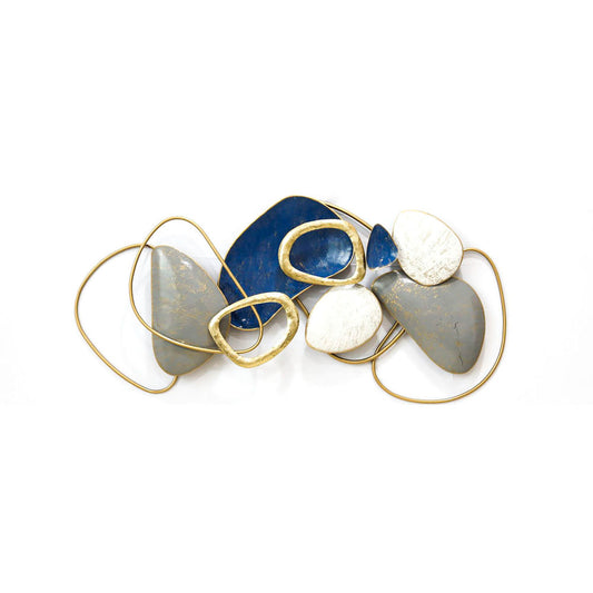 Wall Decoration DKD Home Decor Grey Golden Metal (105.5 x 8.3 x 50.2 cm)