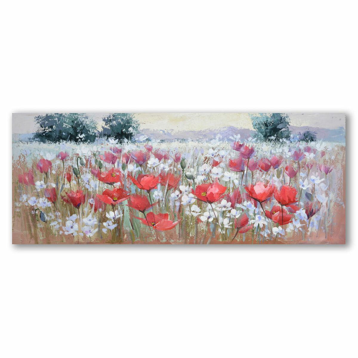 Painting DKD Home Decor S3018310 Poppy (150 x 3 x 60 cm) (2 Units)