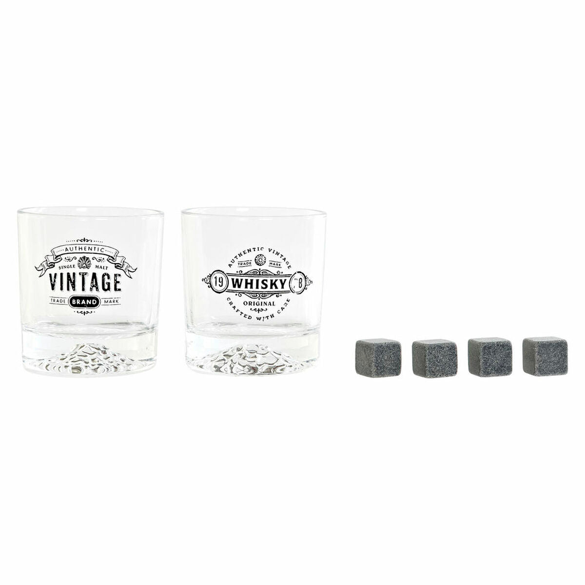 Set of glasses DKD Home Decor Crystal Stone (320 ml) (6 pcs)